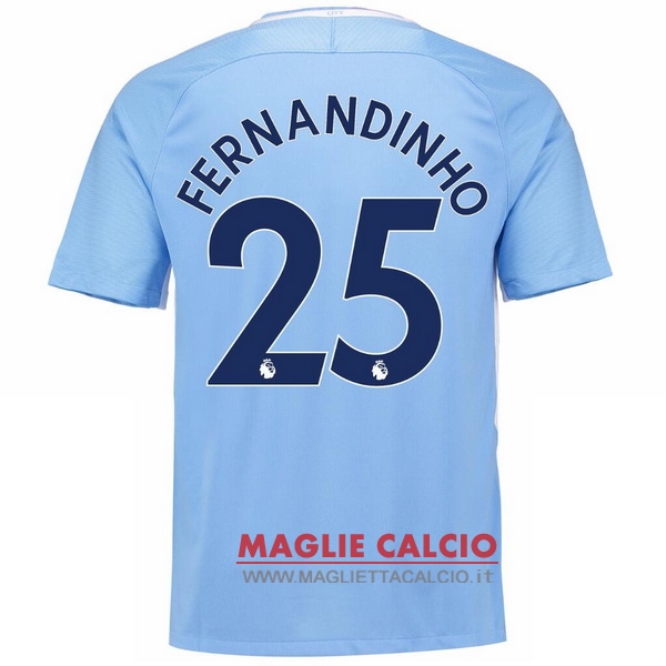 maglietta manchester city 2017-2018 fernandinho 25 prima